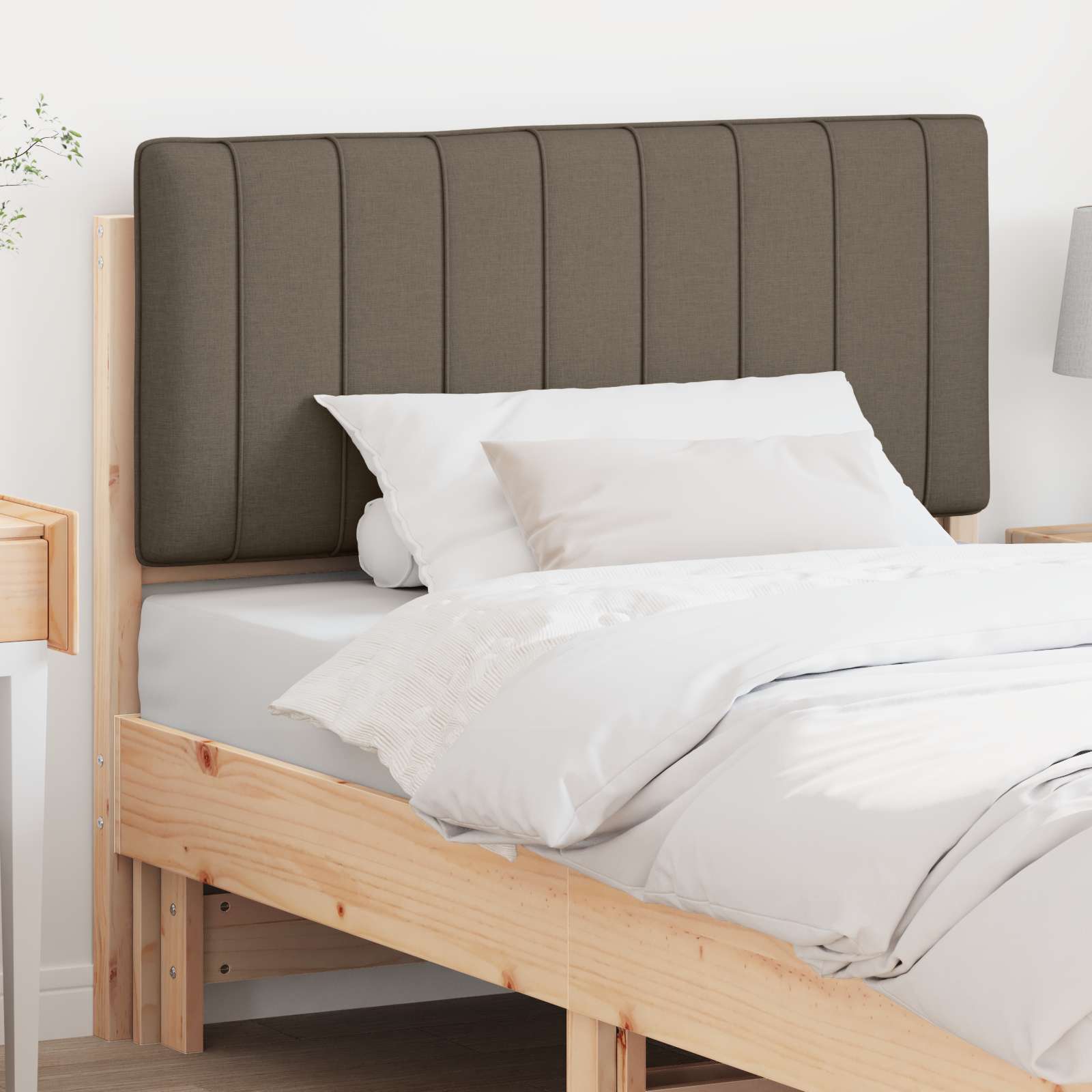 880196_1.jpg vidaXL Čalúnené čelo postele s čelnou doskou Hnedá a taupe 100 cm – Obrázok 1