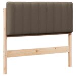 vidaXL Čalúnené čelo postele s čelnou doskou Hnedá a taupe 100 cm – Obrázok 2