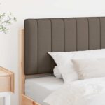 vidaXL Čalúnené čelo postele s čelnou doskou Hnedá a taupe 100 cm – Obrázok 3