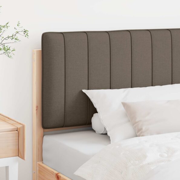 vidaXL Čalúnené čelo postele s čelnou doskou Hnedá a taupe 100 cm – Obrázok 3
