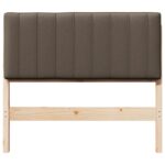 vidaXL Čalúnené čelo postele s čelnou doskou Hnedá a taupe 100 cm – Obrázok 4