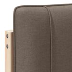 vidaXL Čalúnené čelo postele s čelnou doskou Hnedá a taupe 100 cm – Obrázok 9