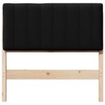vidaXL Čalúnené čelo postele s čelnou doskou Hnedá a čierna 90 cm – Obrázok 4