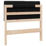 vidaXL Čalúnené čelo postele s čelnou doskou Hnedá a čierna 90 cm – Obrázok 6