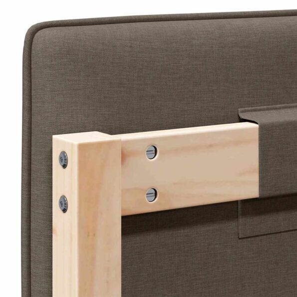 vidaXL Čalúnené čelo postele s čelnou doskou Hnedá a taupe 90 cm – Obrázok 10