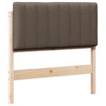 vidaXL Čalúnené čelo postele s čelnou doskou Hnedá a taupe 90 cm – Obrázok 2