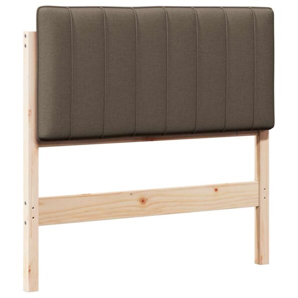 vidaXL Čalúnené čelo postele s čelnou doskou Hnedá a taupe 90 cm – Obrázok 2
