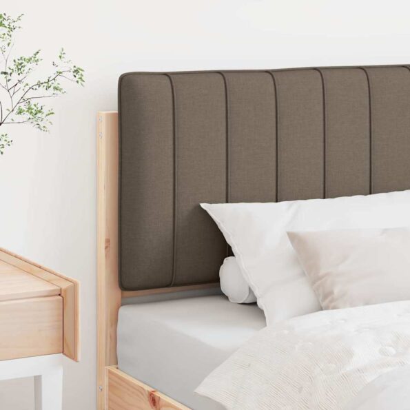 vidaXL Čalúnené čelo postele s čelnou doskou Hnedá a taupe 90 cm – Obrázok 3