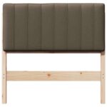 vidaXL Čalúnené čelo postele s čelnou doskou Hnedá a taupe 90 cm – Obrázok 4