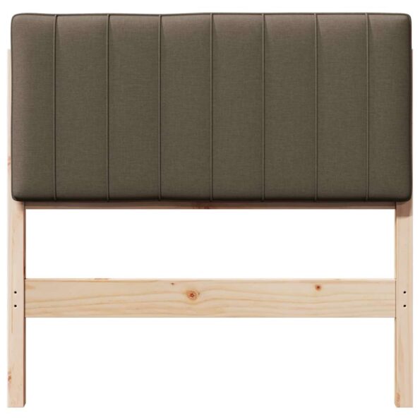 vidaXL Čalúnené čelo postele s čelnou doskou Hnedá a taupe 90 cm – Obrázok 4