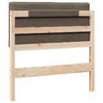 vidaXL Čalúnené čelo postele s čelnou doskou Hnedá a taupe 90 cm – Obrázok 6