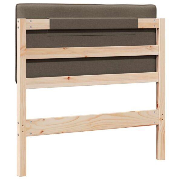 vidaXL Čalúnené čelo postele s čelnou doskou Hnedá a taupe 90 cm – Obrázok 6