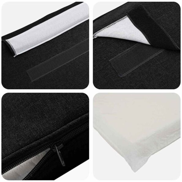 vidaXL Čalúnené čelo postele s čelnou doskou Hnedá a čierna 80 cm – Obrázok 7