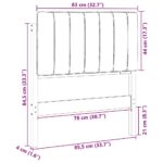 vidaXL Čalúnené čelo postele s čelnou doskou Hnedá a taupe 80 cm – Obrázok 13