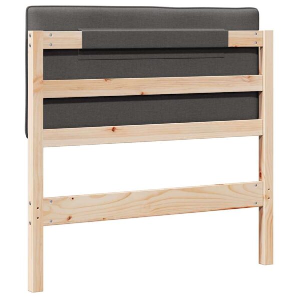 vidaXL Čalúnené čelo postele s čelnou doskou Hnedá a tmavošedá 75 cm – Obrázok 6