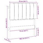 vidaXL Čalúnené čelo postele s čelnou doskou Hnedá a čierna 75 cm – Obrázok 13