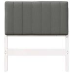 vidaXL Čalúnené čelo postele s čelnou doskou Biela a svetlo šedá 75 cm – Obrázok 4