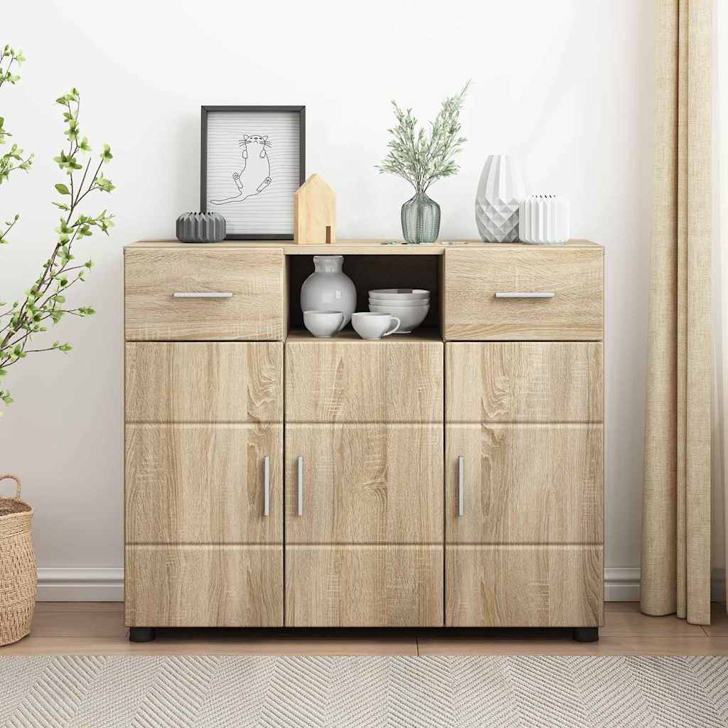 880283_1.jpg vidaXL Servírovacia skriňa so zásuvkou dub sonoma 88.5 x 30.5 x 73 cm – Obrázok 1