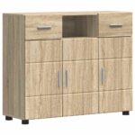 vidaXL Servírovacia skriňa so zásuvkou dub sonoma 88.5 x 30.5 x 73 cm – Obrázok 2