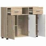vidaXL Servírovacia skriňa so zásuvkou dub sonoma 88.5 x 30.5 x 73 cm – Obrázok 5