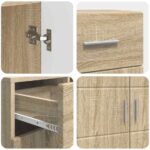 vidaXL Servírovacia skriňa so zásuvkou dub sonoma 88.5 x 30.5 x 73 cm – Obrázok 9