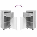 vidaXL Kúpeľňová skriňa s úložiskom Sivý dub sonoma 37 x 31.5 x 82 cm – Obrázok 13