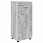 vidaXL Kúpeľňová skriňa s úložiskom Sivý dub sonoma 37 x 31.5 x 82 cm – Obrázok 2