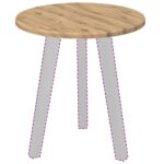 vidaXL Vrchná doska dub artisan 40 x 40 x 1.5 cm Kompozitné drevo – Obrázok 3