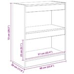 vidaXL Knižnica Remeselný dub 60 x 30 x 72 cm Kompozitné drevo – Obrázok 10