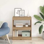 vidaXL Knižnica Remeselný dub 60 x 30 x 72 cm Kompozitné drevo – Obrázok 4