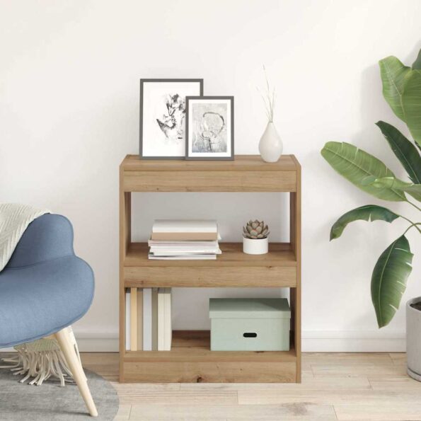 vidaXL Knižnica Remeselný dub 60 x 30 x 72 cm Kompozitné drevo – Obrázok 4