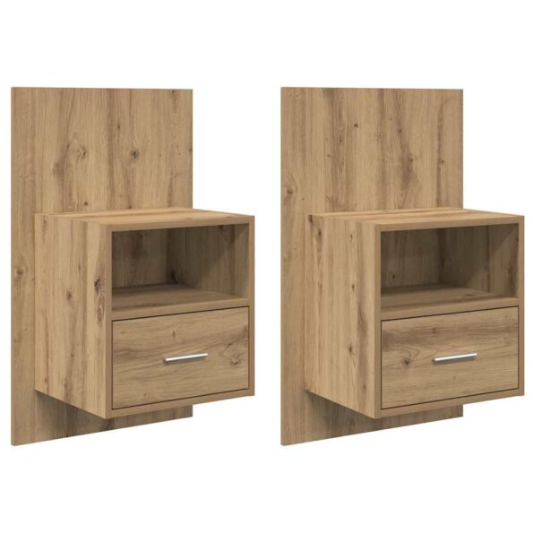 vidaXL Skriňa pod posteľ 2 pcs dub artisan 48.5 x 32.5 x 80 cm – Obrázok 2