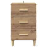 vidaXL Nočný stolík dub artisan 40 x 40 x 66 cm Kompozitné drevo – Obrázok 6