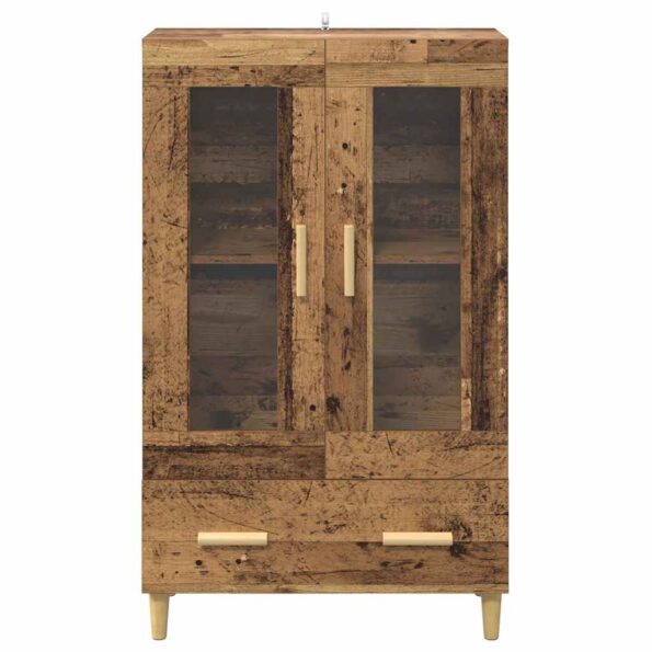 vidaXL Highboard Staré drevo 70 x 31 x 115 cm Kompozitné drevo – Obrázok 6