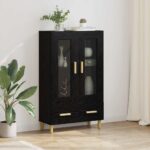 vidaXL Highboard Čierny dub 70 x 31 x 115 cm Kompozitné drevo