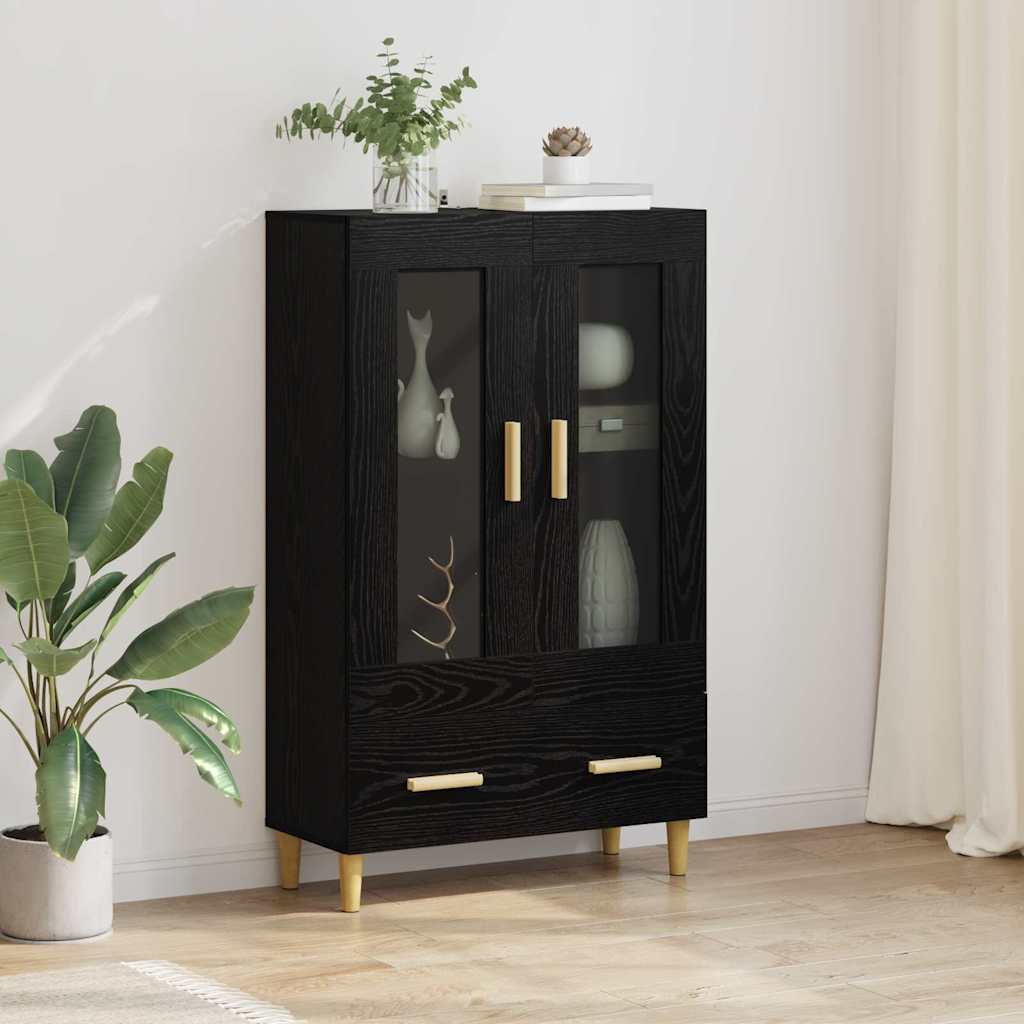 880853_1.jpg vidaXL Highboard Čierny dub 70 x 31 x 115 cm Kompozitné drevo – Obrázok 1