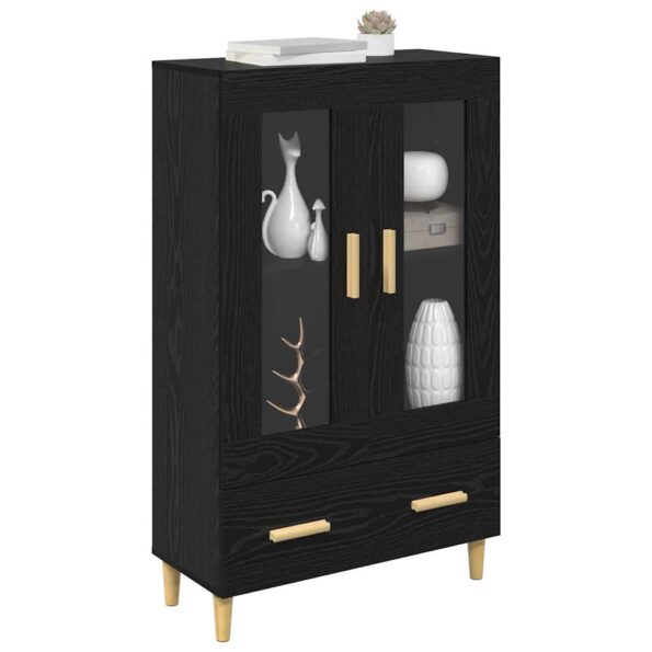 vidaXL Highboard Čierny dub 70 x 31 x 115 cm Kompozitné drevo – Obrázok 3