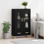 vidaXL Highboard Čierny dub 70 x 31 x 115 cm Kompozitné drevo – Obrázok 4