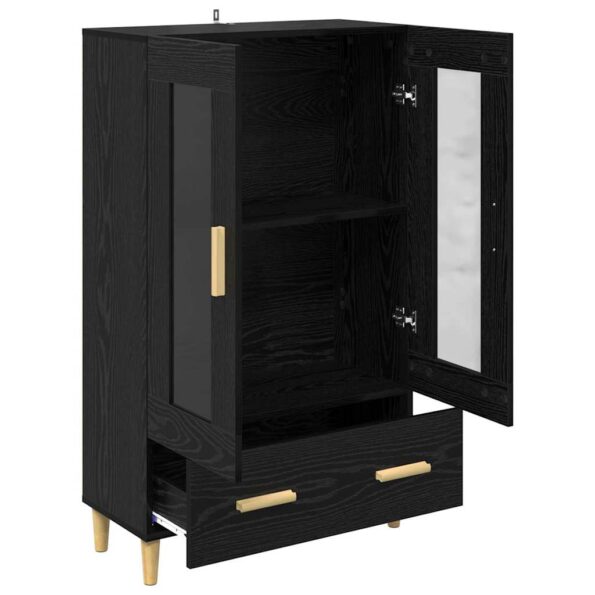 vidaXL Highboard Čierny dub 70 x 31 x 115 cm Kompozitné drevo – Obrázok 5