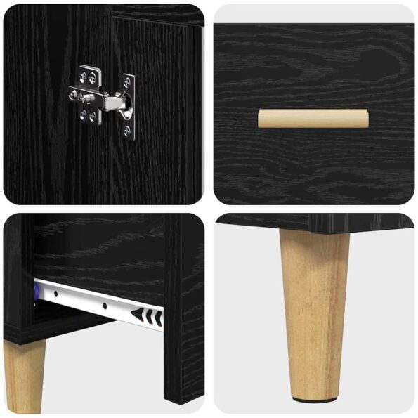vidaXL Highboard Čierny dub 70 x 31 x 115 cm Kompozitné drevo – Obrázok 9