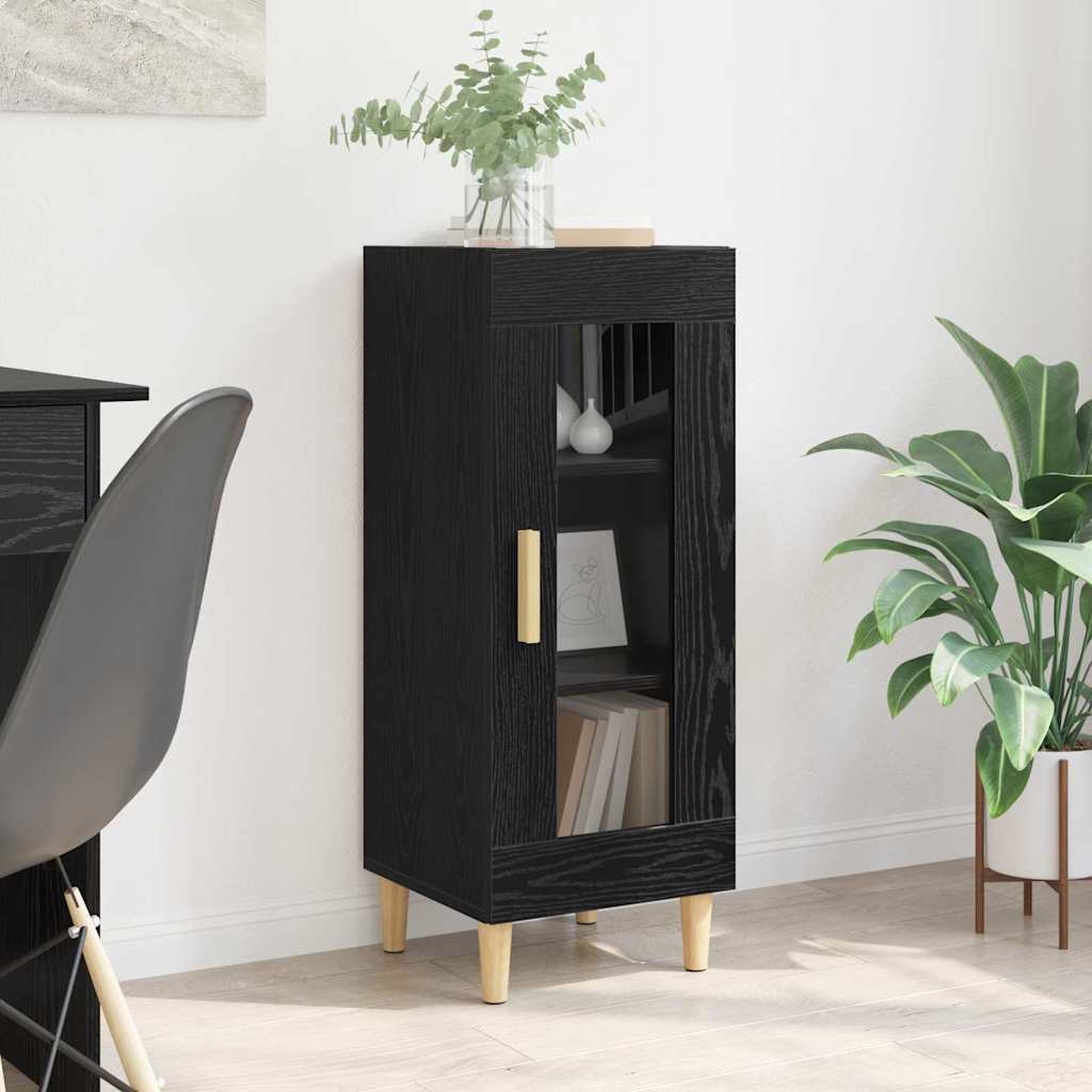 880972_1.jpg vidaXL Čierny dub 34.5 x 32.5 x 90 cm Kompozitné drevo – Obrázok 1