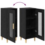 vidaXL Čierny dub 34.5 x 32.5 x 90 cm Kompozitné drevo – Obrázok 12