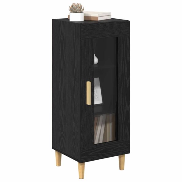 vidaXL Čierny dub 34.5 x 32.5 x 90 cm Kompozitné drevo – Obrázok 3