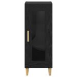 vidaXL Čierny dub 34.5 x 32.5 x 90 cm Kompozitné drevo – Obrázok 6