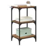 vidaXL Knižnica Staré drevo 40 x 33 x 71 cm Kompozitné drevo – Obrázok 3