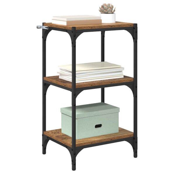 vidaXL Knižnica Staré drevo 40 x 33 x 71 cm Kompozitné drevo – Obrázok 3