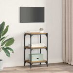 vidaXL Knižnica Staré drevo 40 x 33 x 71 cm Kompozitné drevo – Obrázok 4