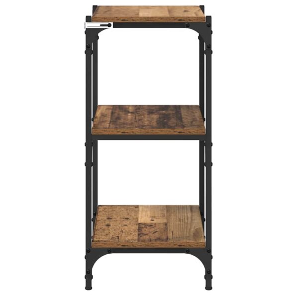 vidaXL Knižnica Staré drevo 40 x 33 x 71 cm Kompozitné drevo – Obrázok 6