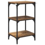 vidaXL Knižnica Staré drevo 40 x 33 x 71 cm Kompozitné drevo – Obrázok 7