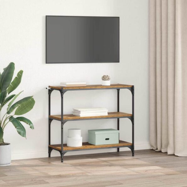 vidaXL Knižnica Staré drevo 80 x 33 x 70,5 cm – Obrázok 4